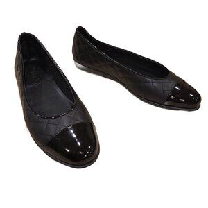 The Flexx Rise a Smile Women's Leather Flats, 11M, Black, New
